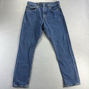 Levis Jeans Men 32 Blue Denim 501S Skinny Straight Button Fly Premium Size 32x30